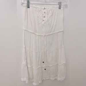 Aerie white Strapless Sundress Size Small NWT